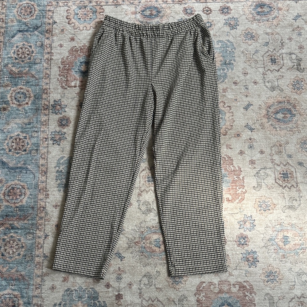 a new day Black & White Houndstooth Straight-Leg Pull-On Pants